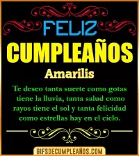 GIF Frases de Cumpleaños Amarilis